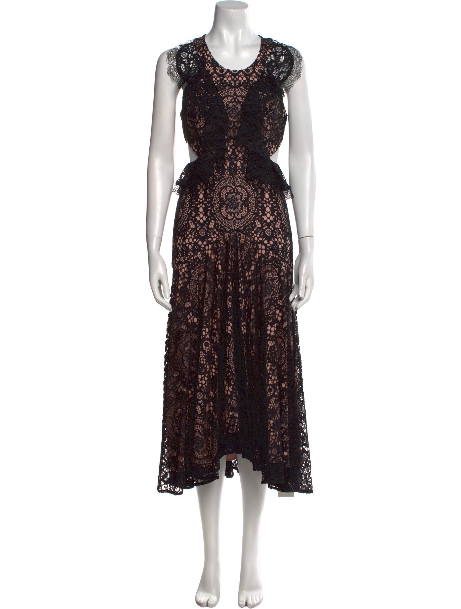 Alexis Lace Pattern Long Dress