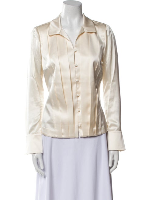 Alexis Silk Long Sleeve Button-Up Top