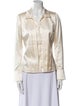 Alexis Silk Long Sleeve Button-Up Top