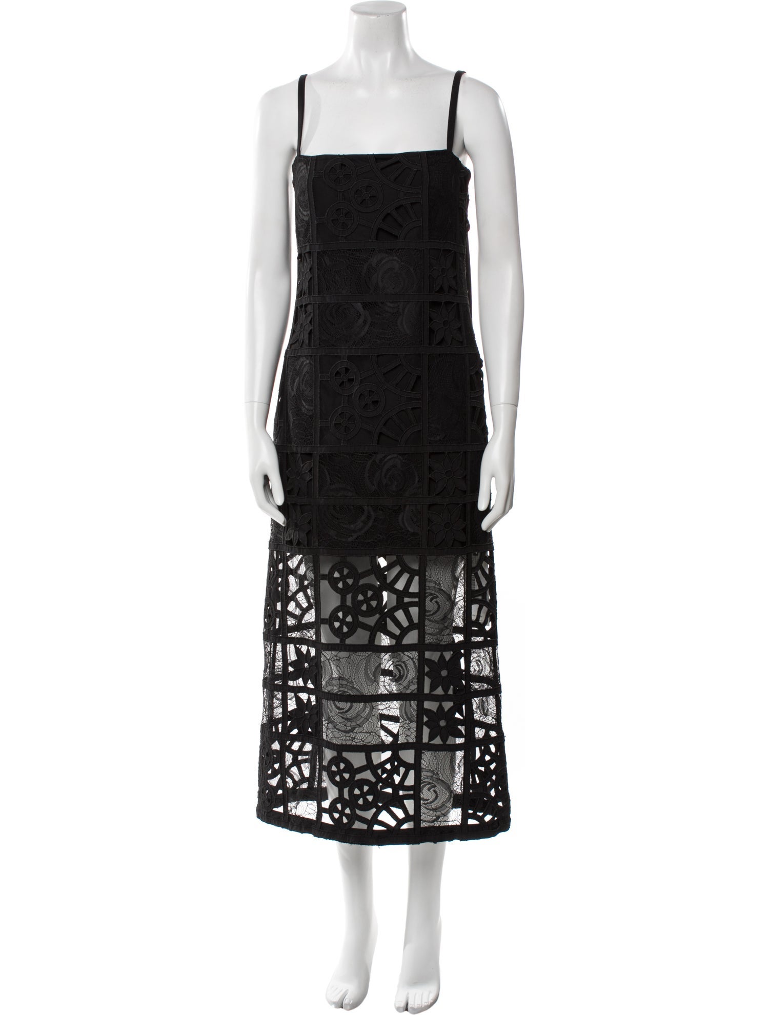 Alexis Lace Pattern Midi Length Dress