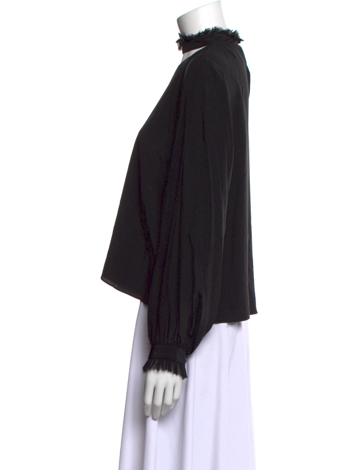 Alexis Silk Mock Neck Blouse