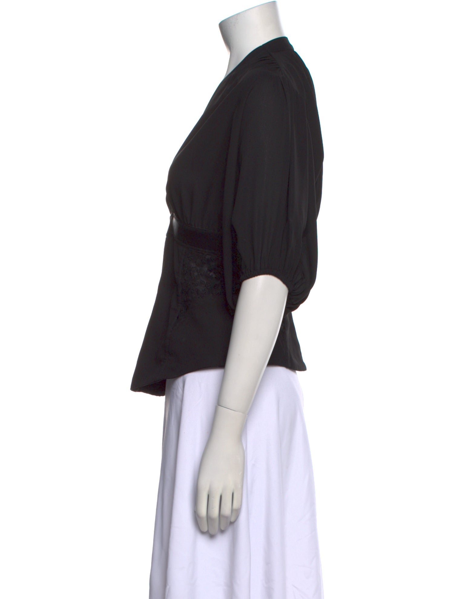 Alexis V-Neck Short Sleeve Blouse