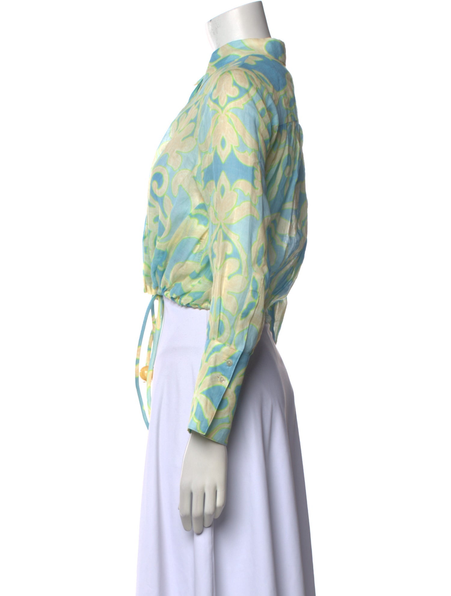 Alexis Printed Mock Neck Crop Top