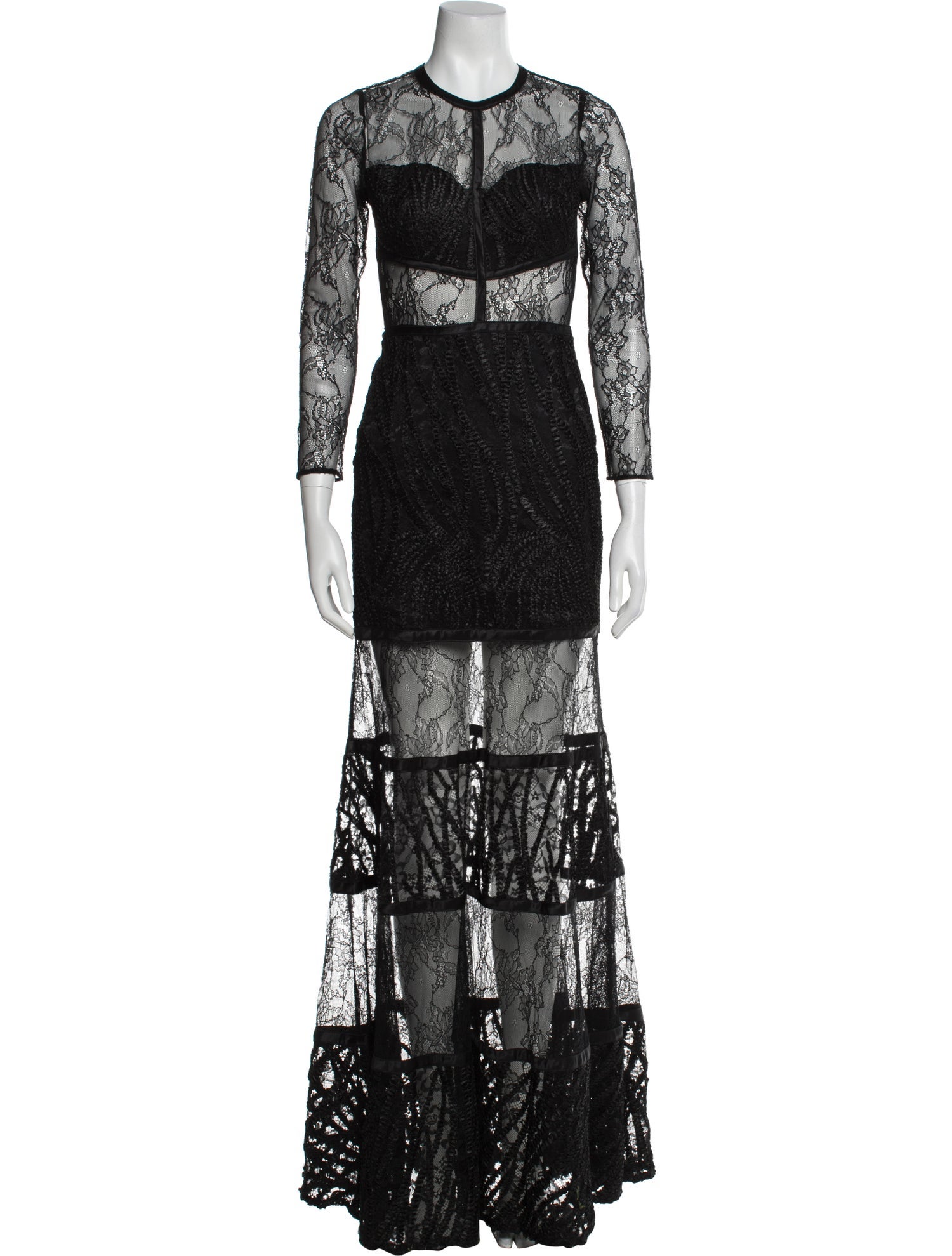 Alexis Lace Pattern Long Dress