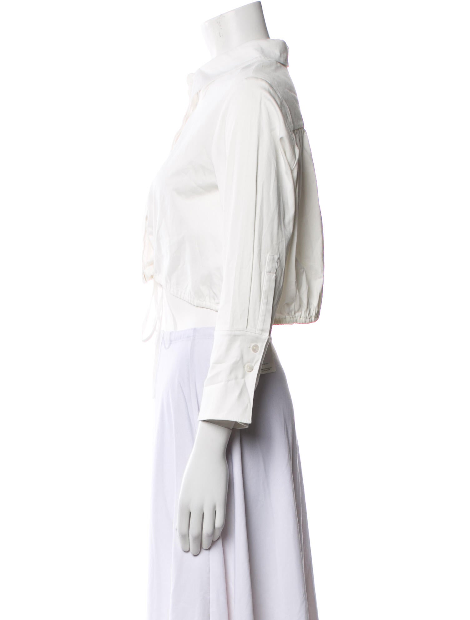 Alexis V-Neck Three-Quarter Sleeve Crop Top