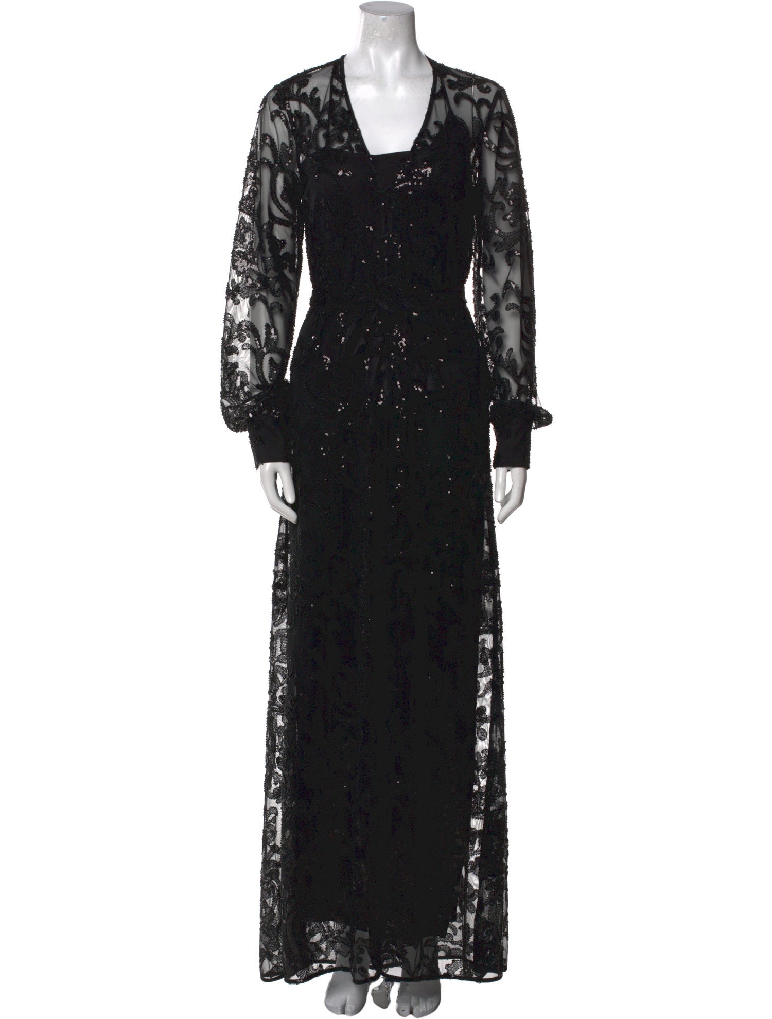 Alexis Lace Pattern Long Dress