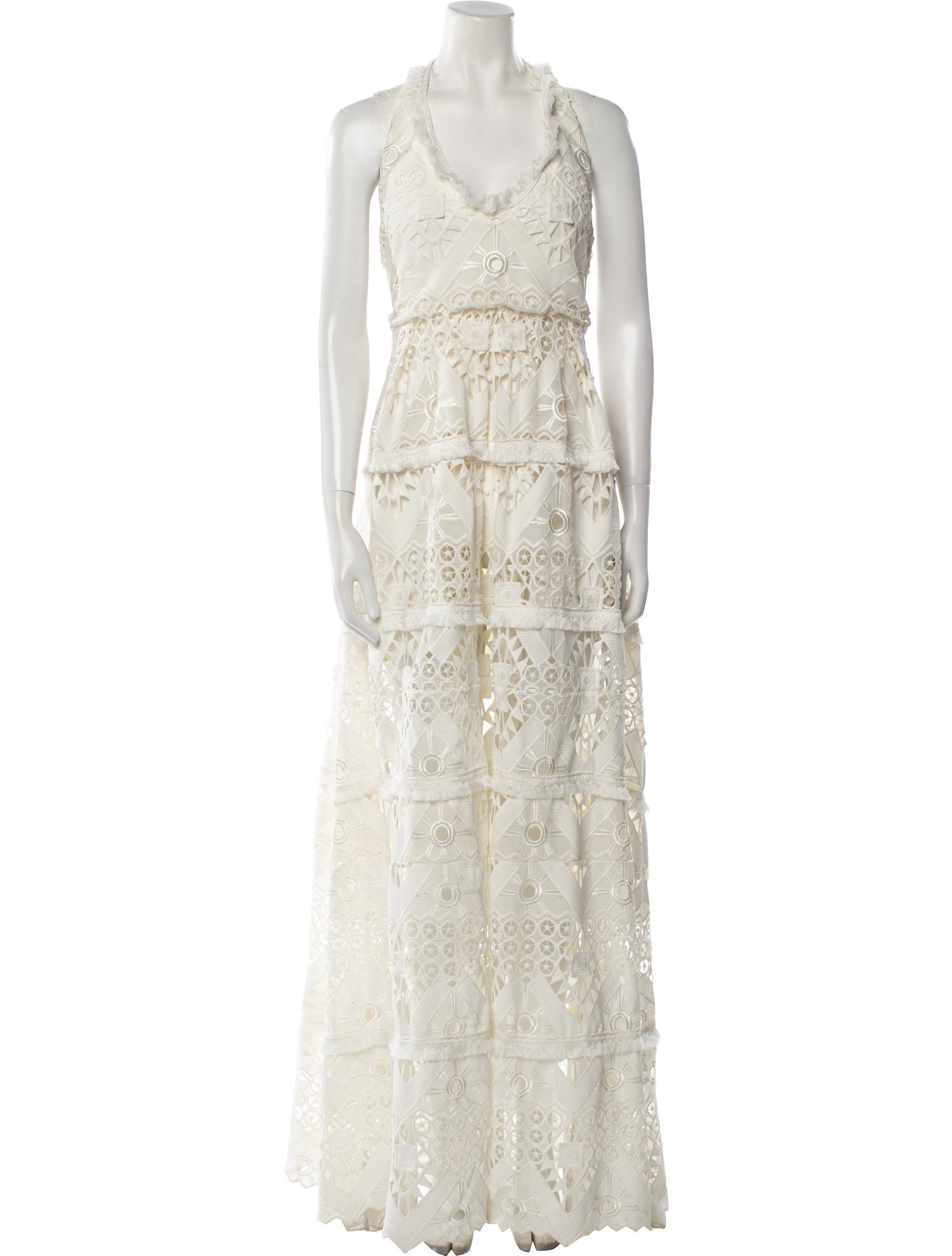 Alexis Lace Pattern Long Dress w/ Tags