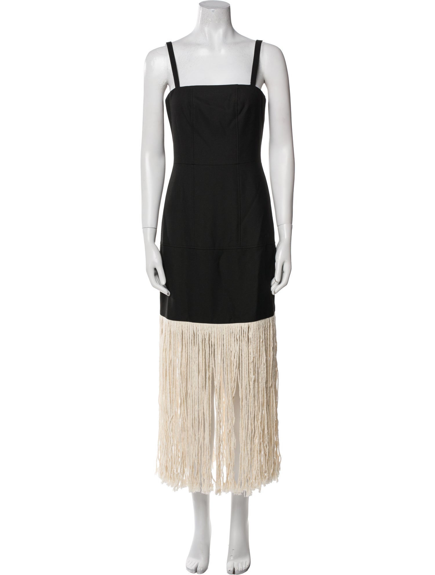 Alexis Carlotti Fringed Compact-Knit Maxi Dress Long Dress