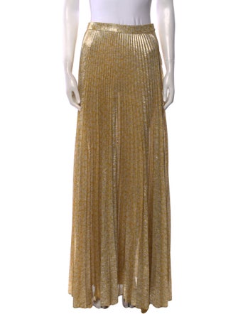 Alexis Pleated Accents Long Skirt