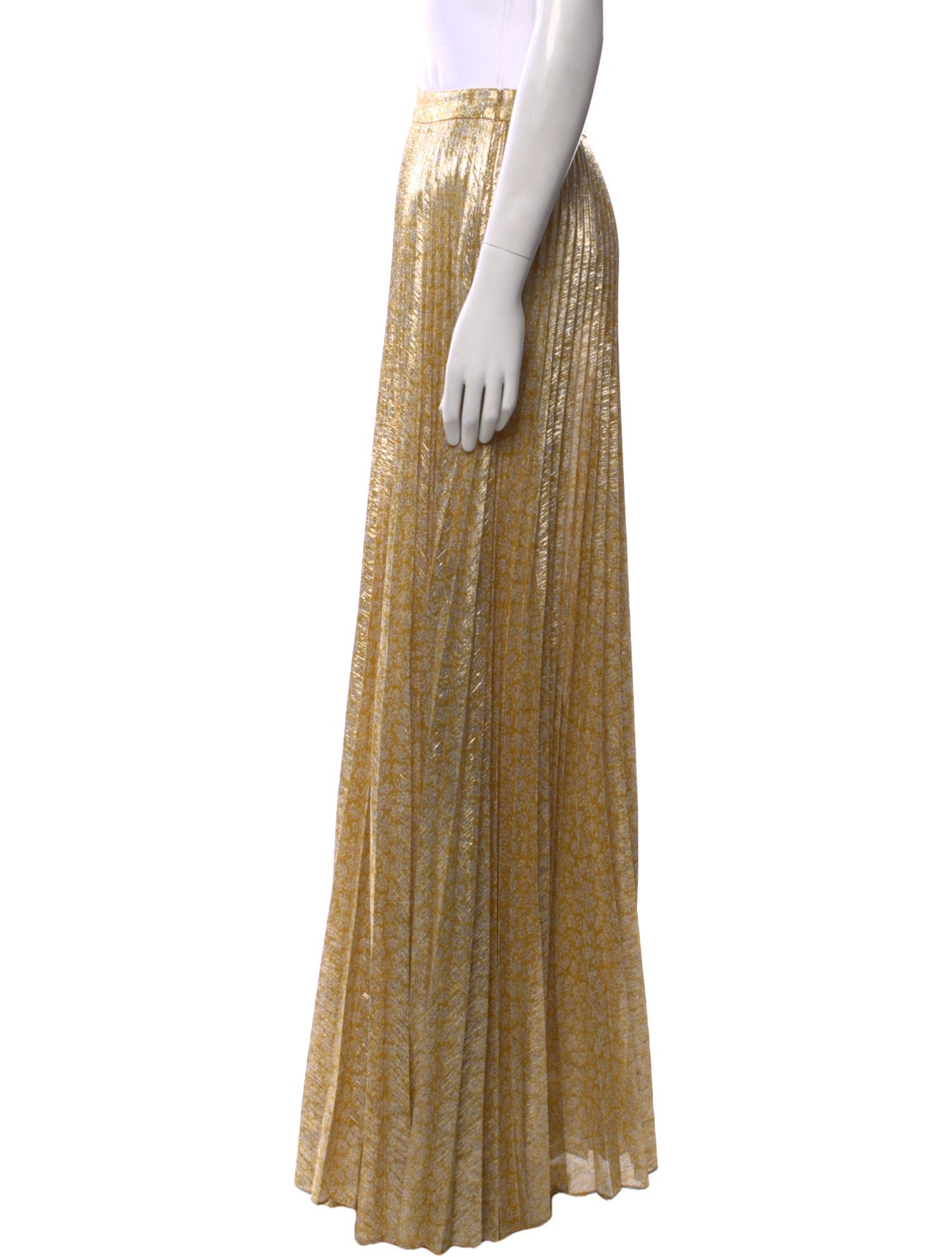 Alexis Pleated Accents Long Skirt