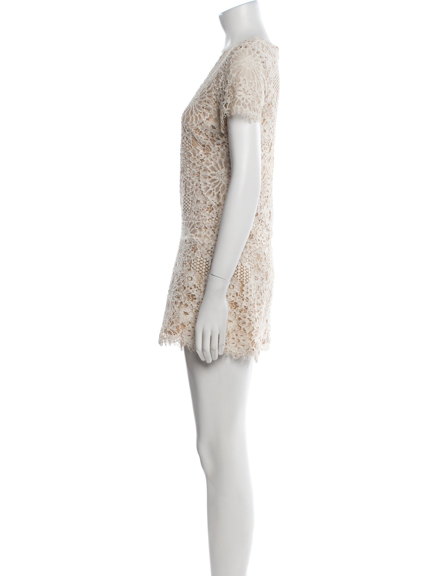 Alexis Lace Pattern V-Neck Romper