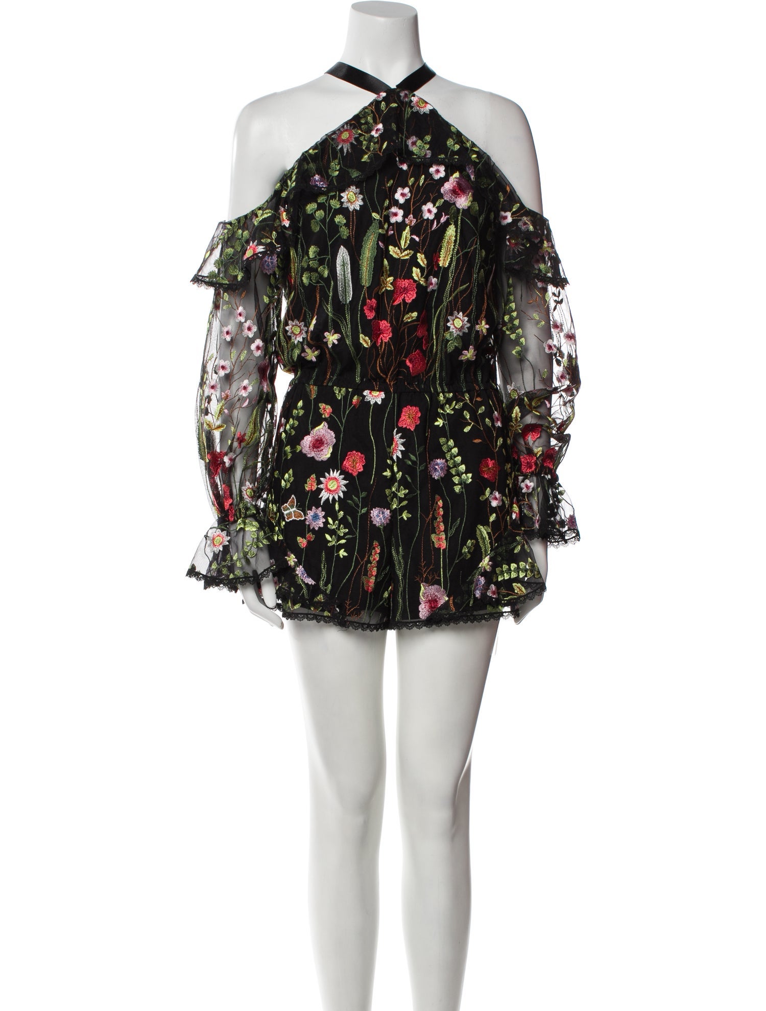 Alexis Floral Print Halterneck Romper