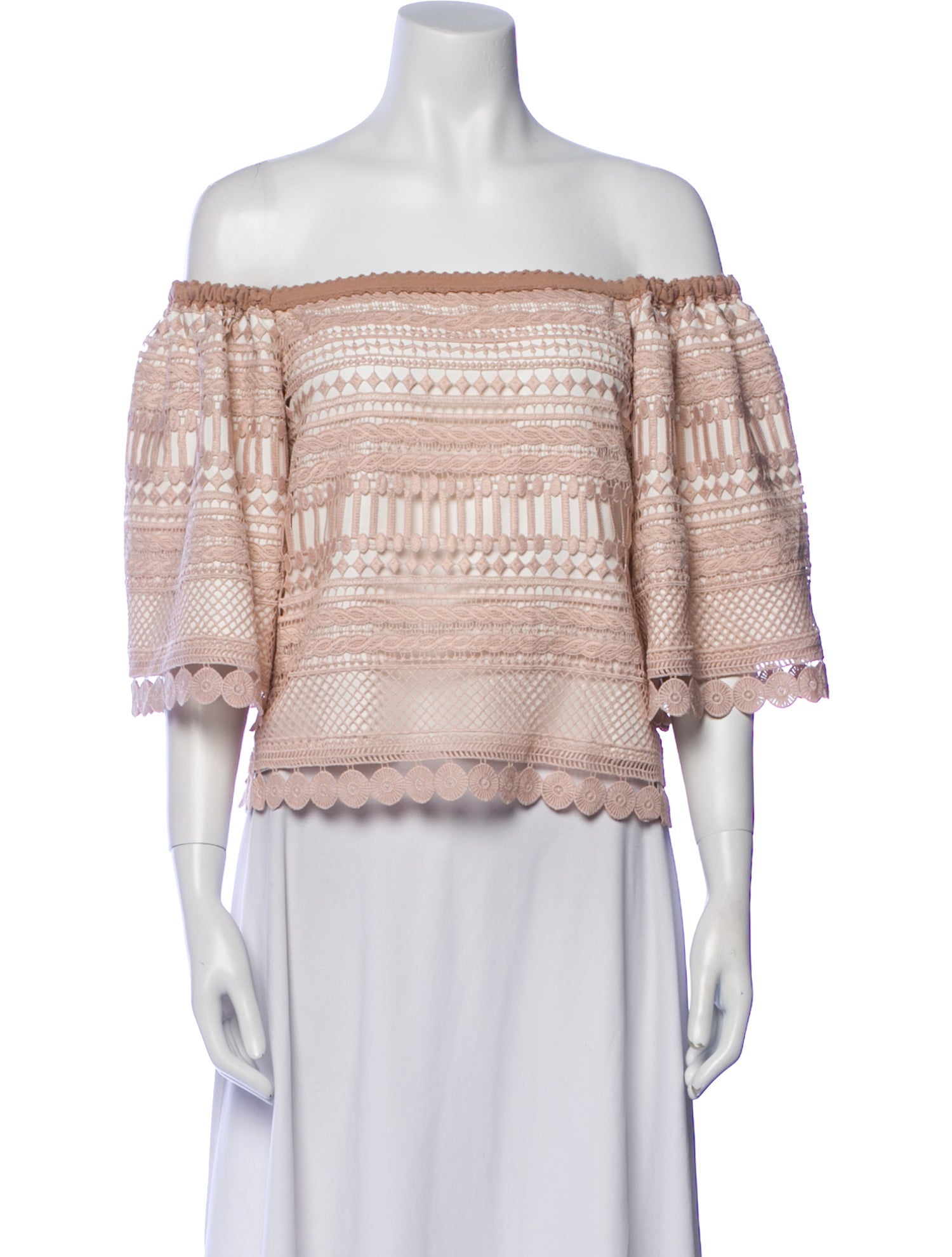 Alexis Off-The-Shoulder Short Sleeve Crop Top w/ Tags