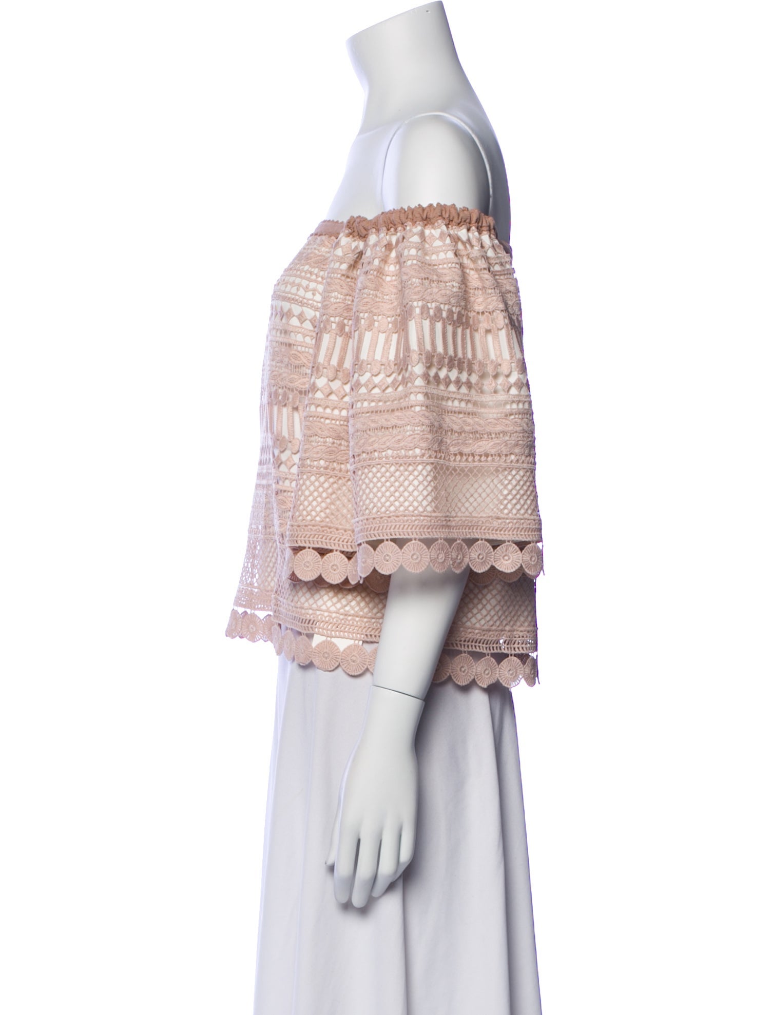 Alexis Off-The-Shoulder Short Sleeve Crop Top w/ Tags