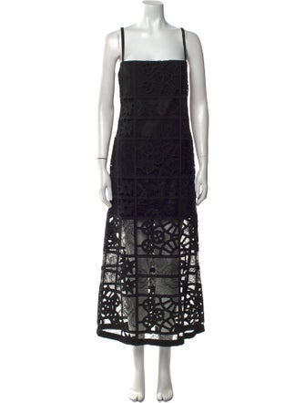 Alexis Lace Pattern Long Dress