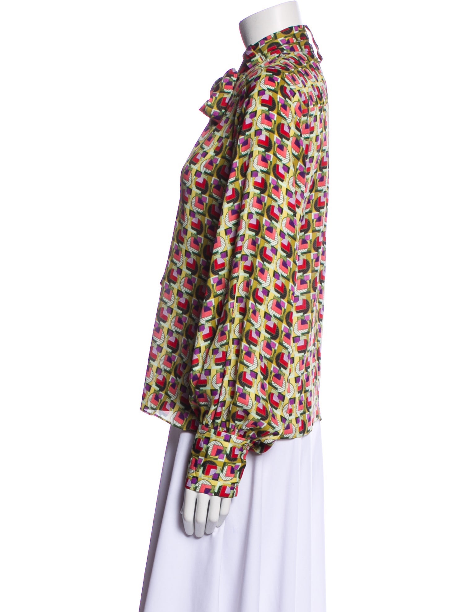 Alexis Printed Long Sleeve Button-Up Top