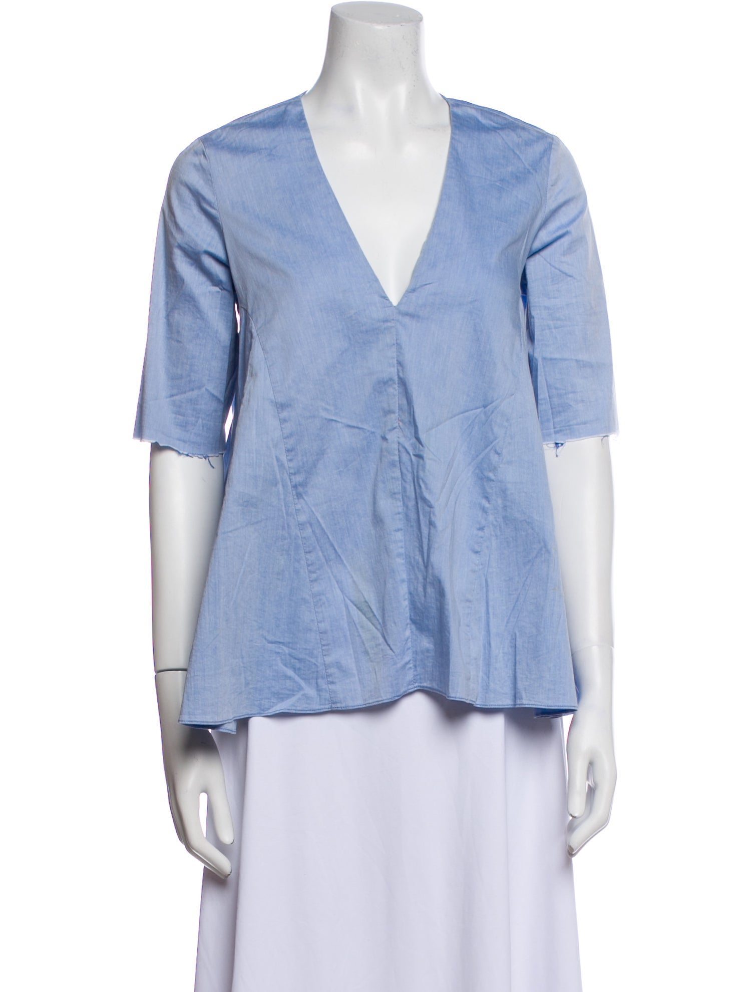 Alexis V-Neck Three-Quarter Sleeve Blouse