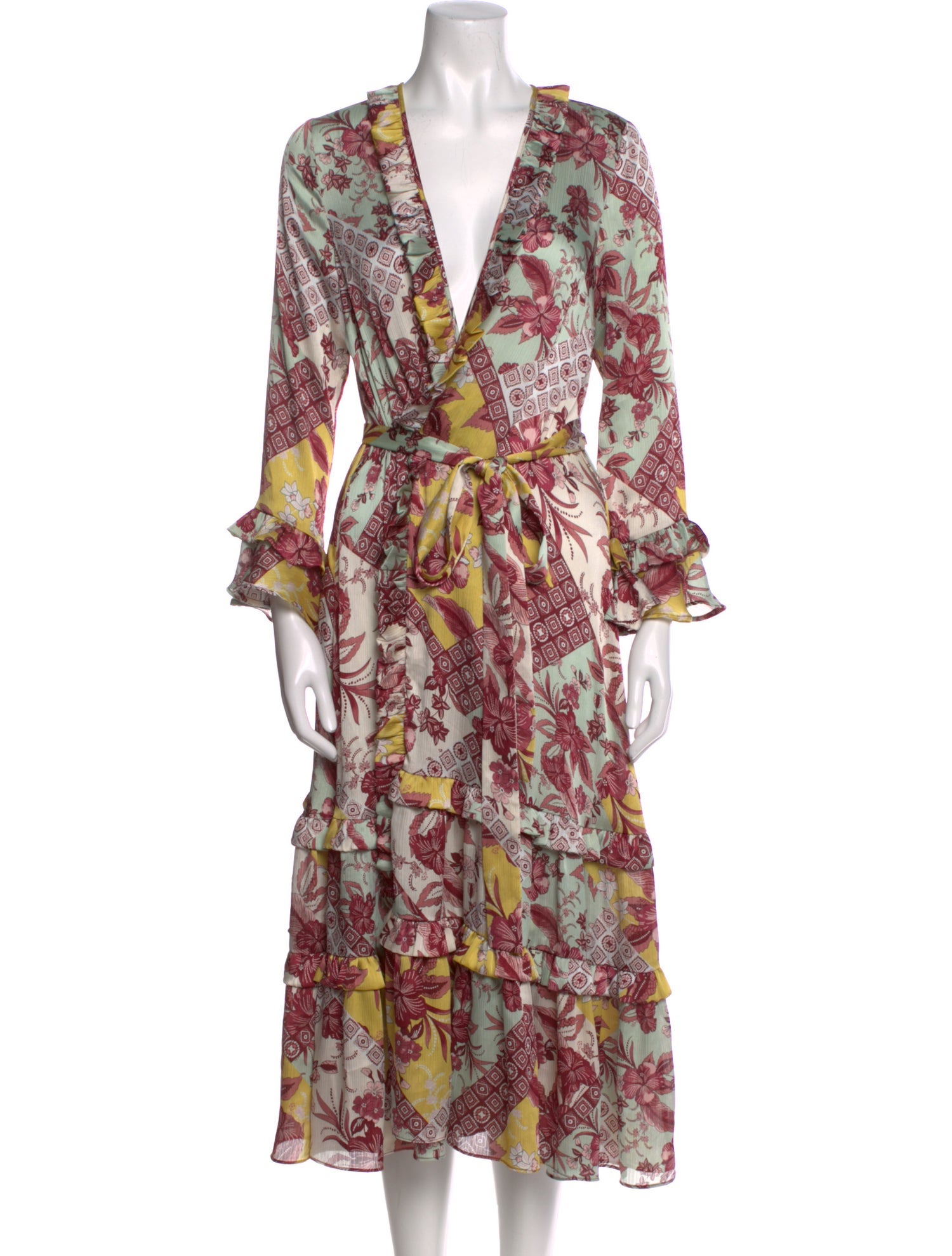 Alexis Floral Print Midi Length Dress