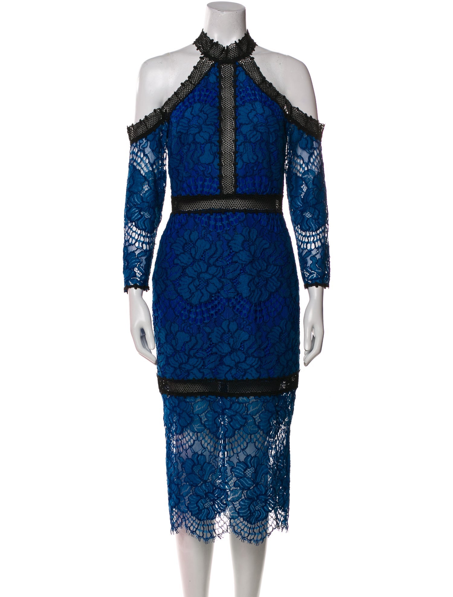 Alexis Lace Pattern Midi Length Dress