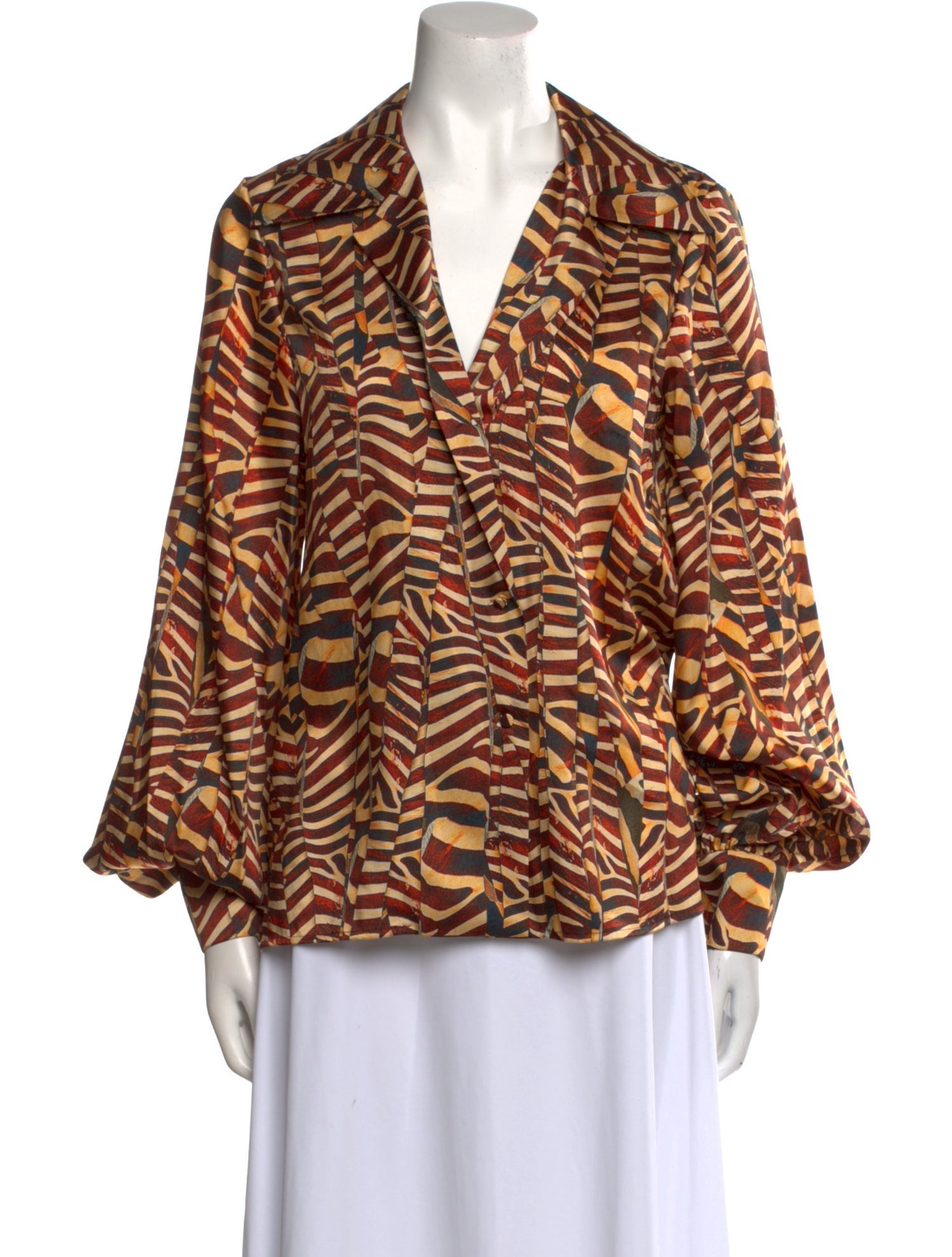 Alexis Printed V-Neck Blouse