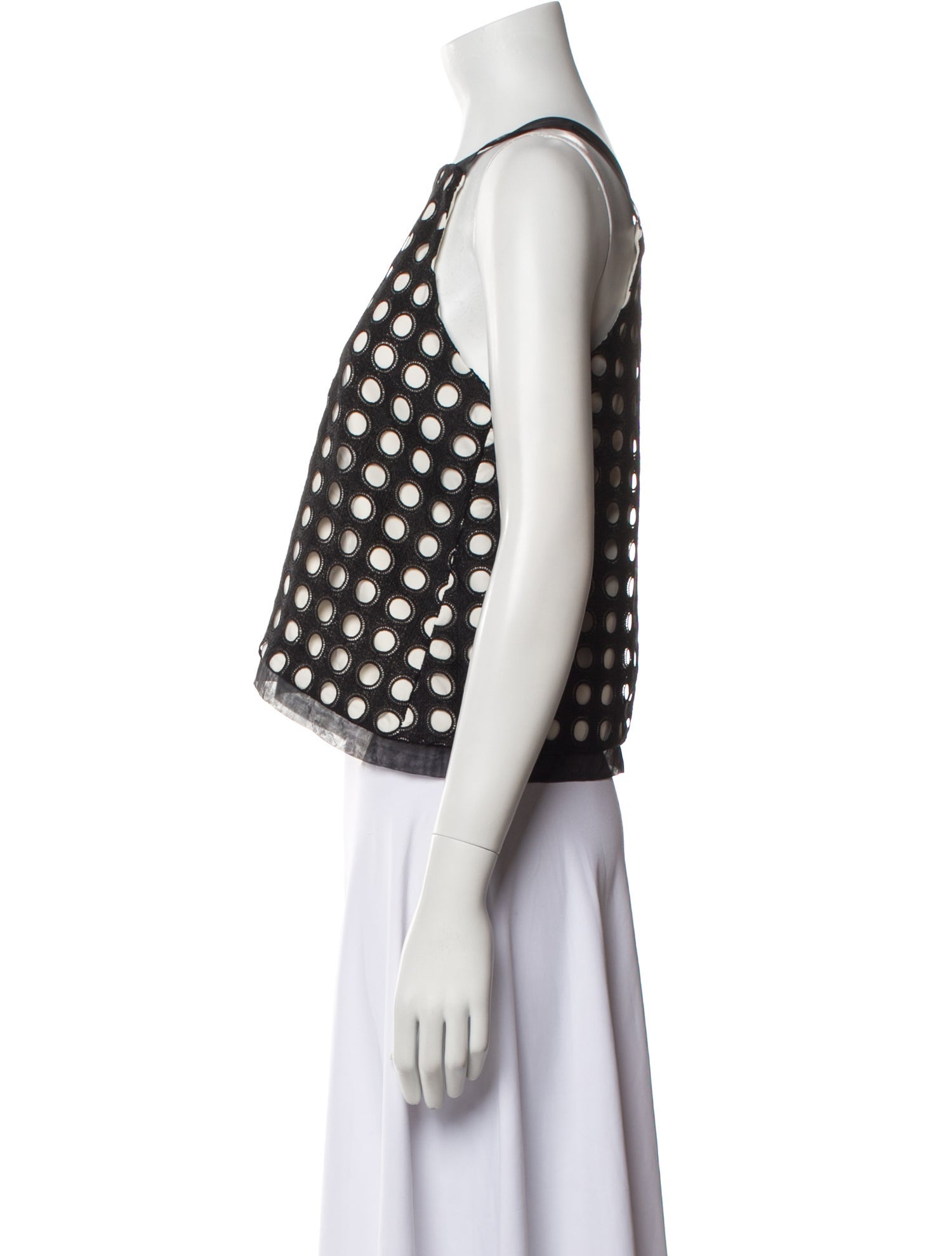 Alexis Polka Dot Print Square Neckline Crop Top