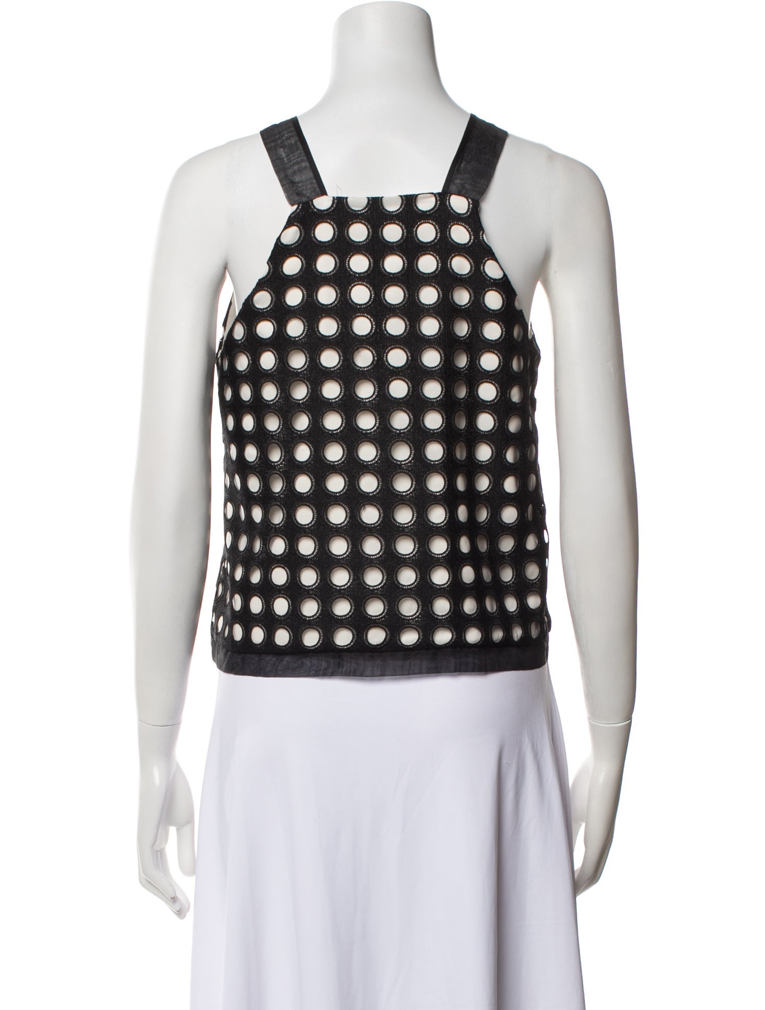 Alexis Polka Dot Print Square Neckline Crop Top