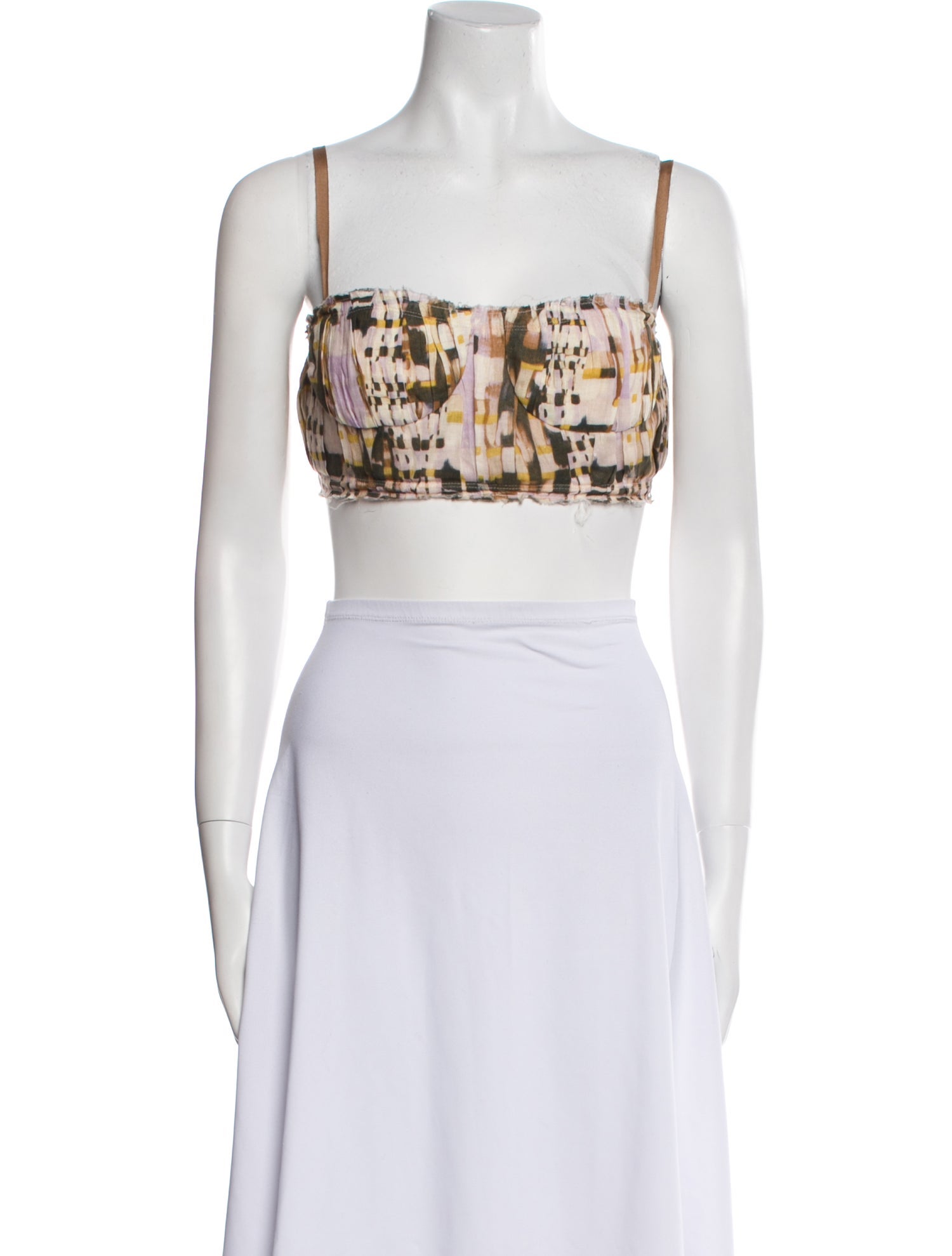 Alexis Linen Printed Crop Top