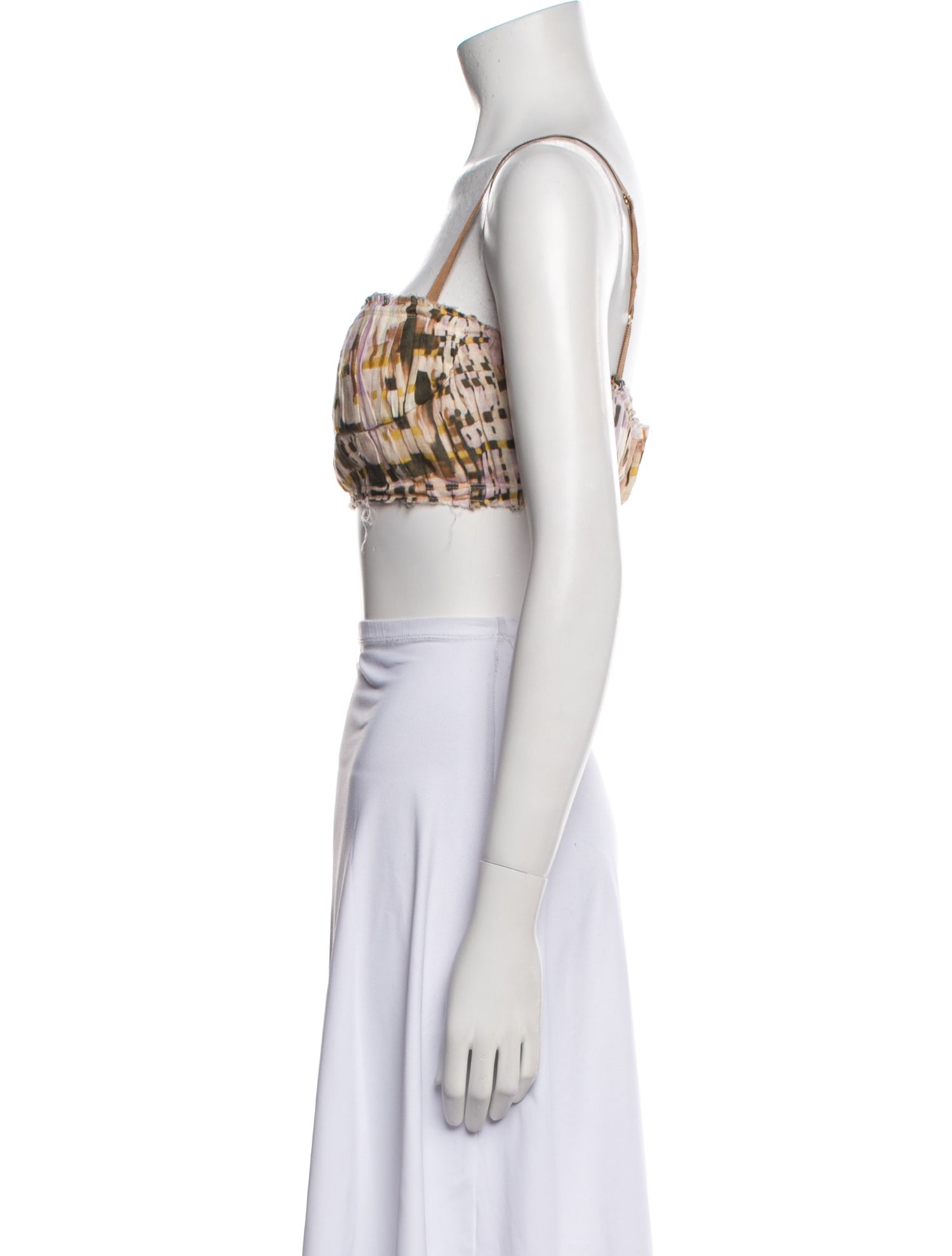 Alexis Linen Printed Crop Top