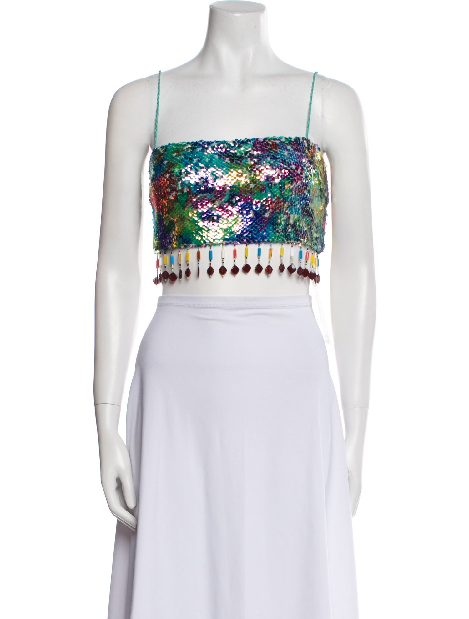 Alexis Printed Square Neckline Crop Top