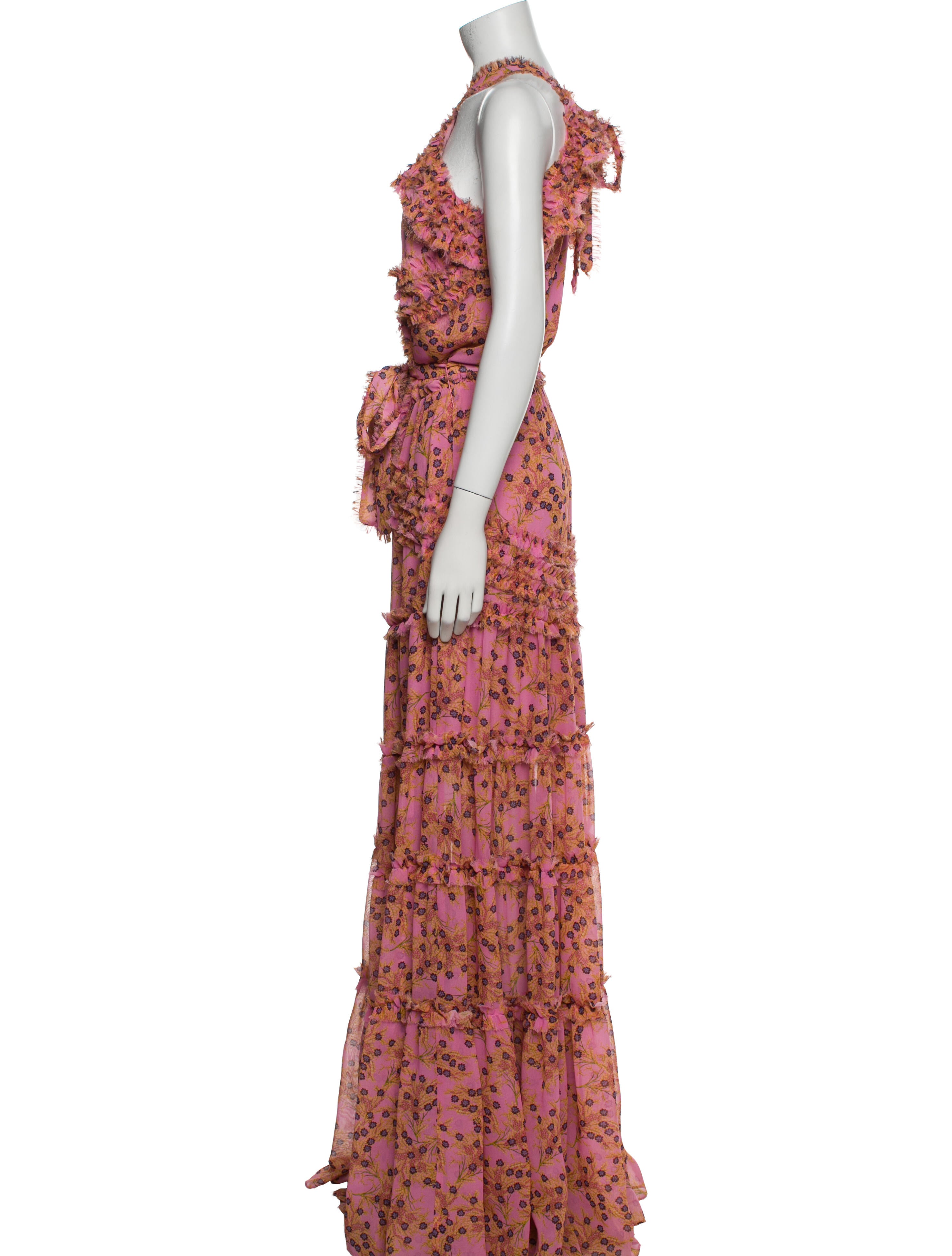 Alexis Floral Print Long Dress