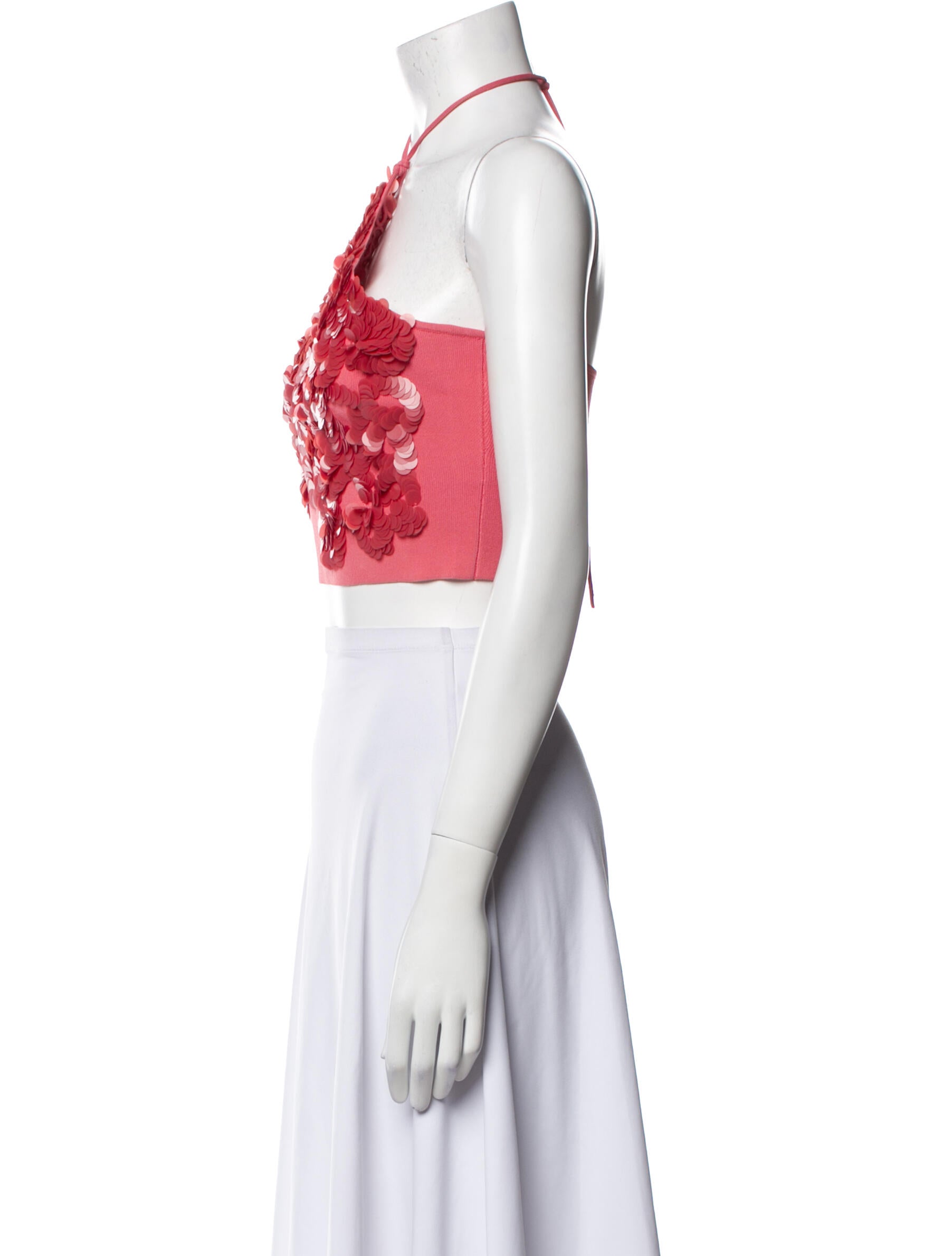 Alexis Floral Print Halterneck Crop Top w/ Tags