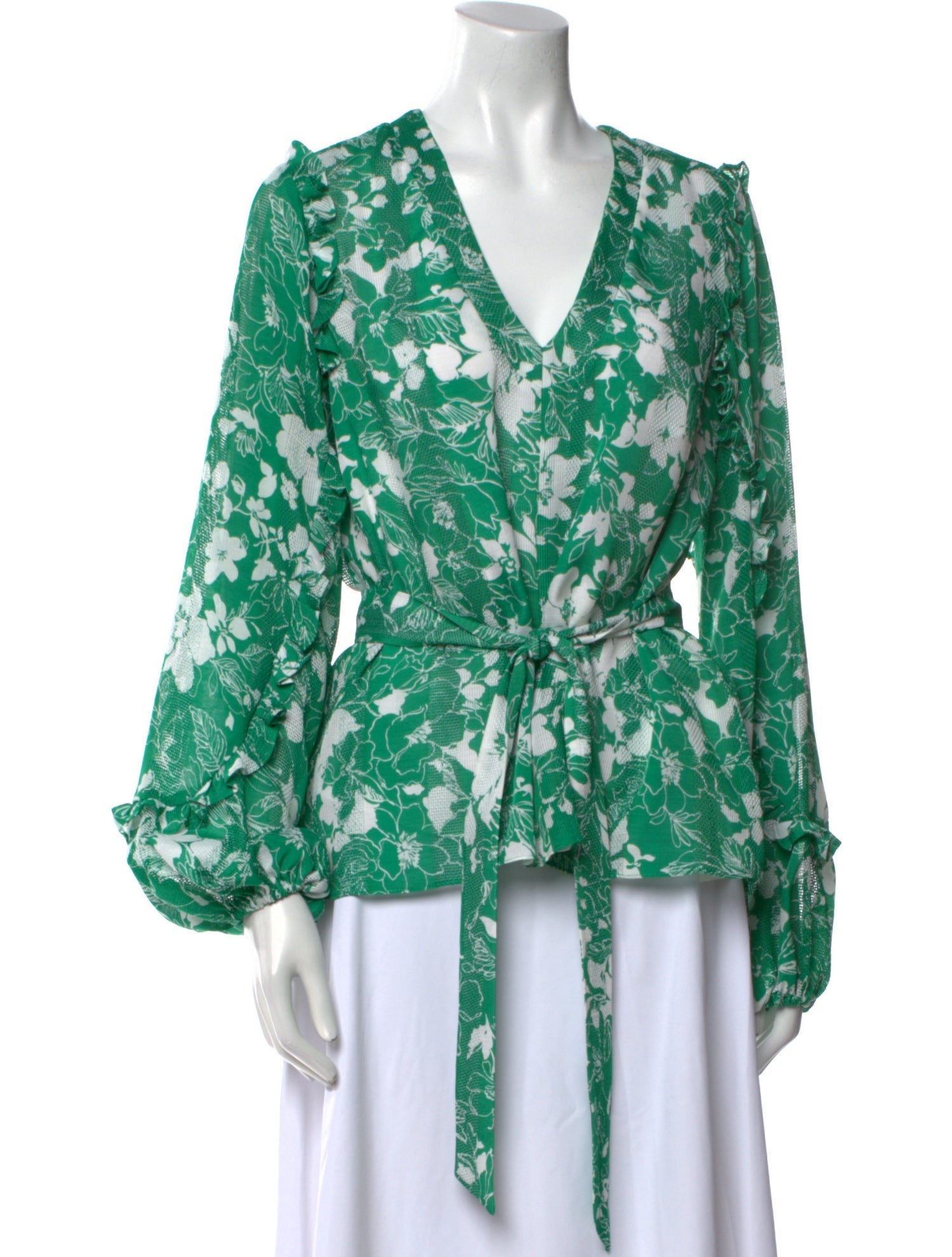 Alexis Floral Print V-Neck Blouse