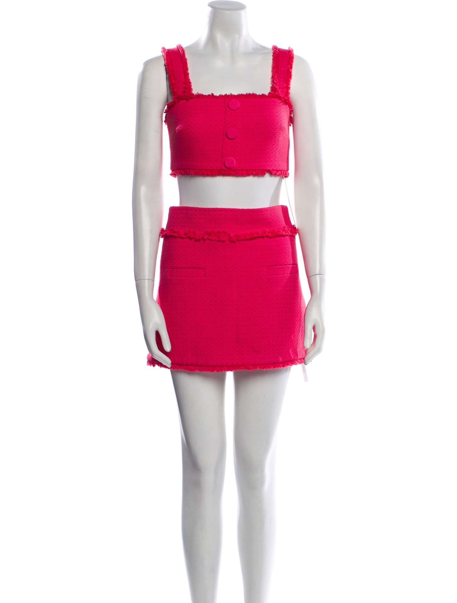 Alexis Raw-Edge Trim Skirt Set