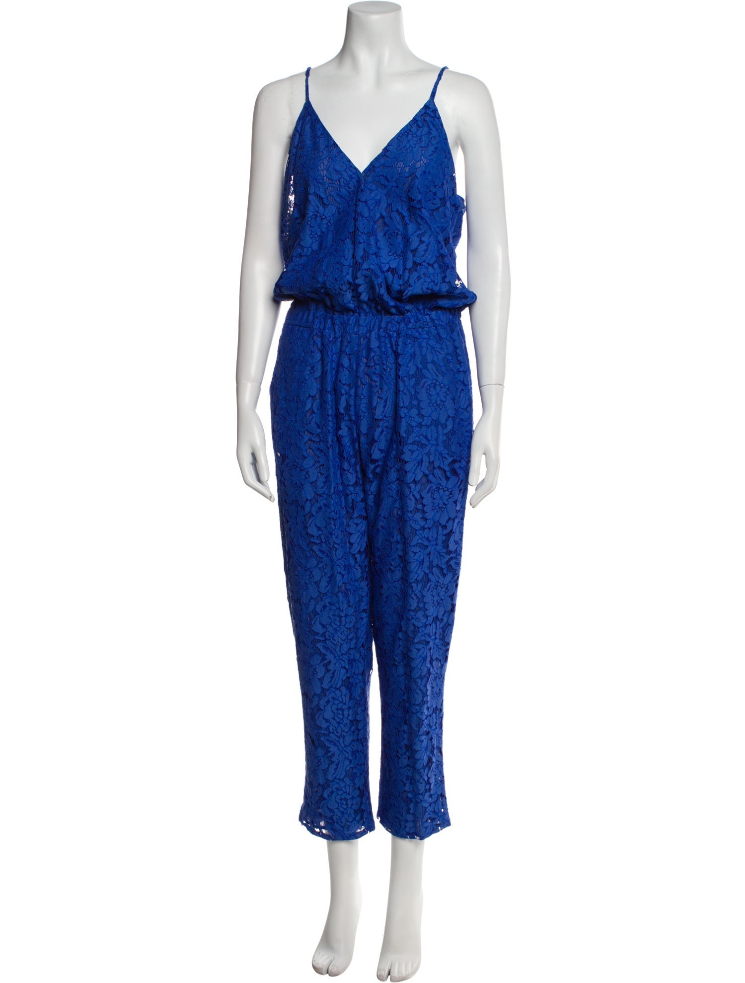 Alexis Lace Pattern V-Neck Jumpsuit w/ Tags