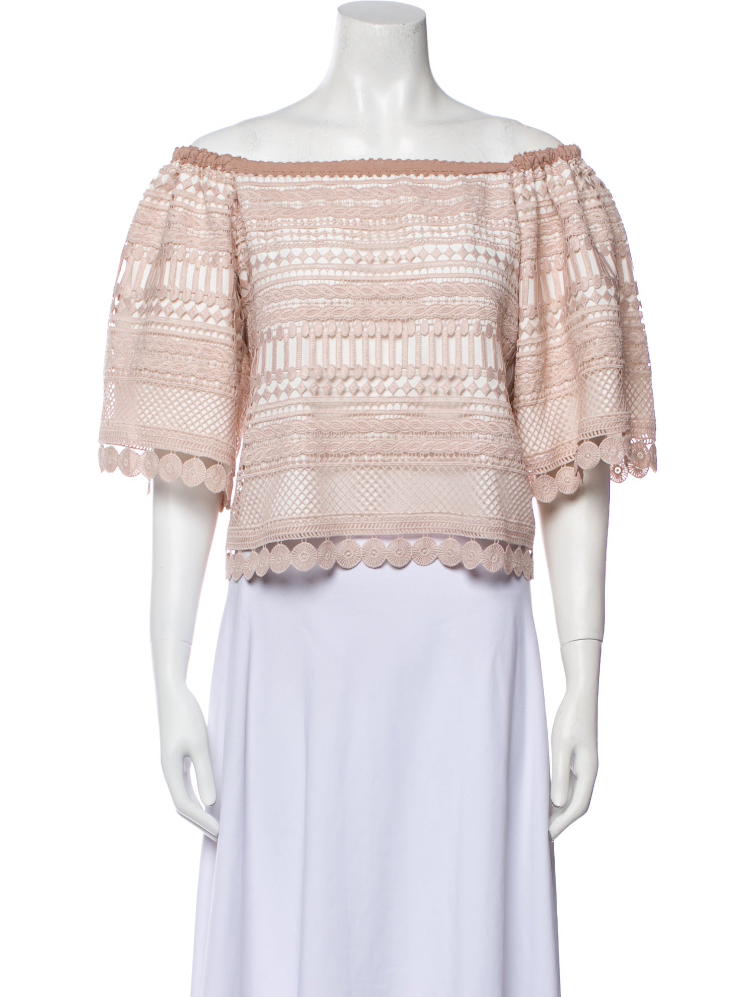 Alexis Off-The-Shoulder Short Sleeve Crop Top