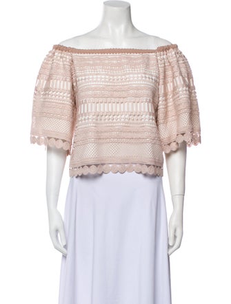 Alexis Off-The-Shoulder Short Sleeve Crop Top