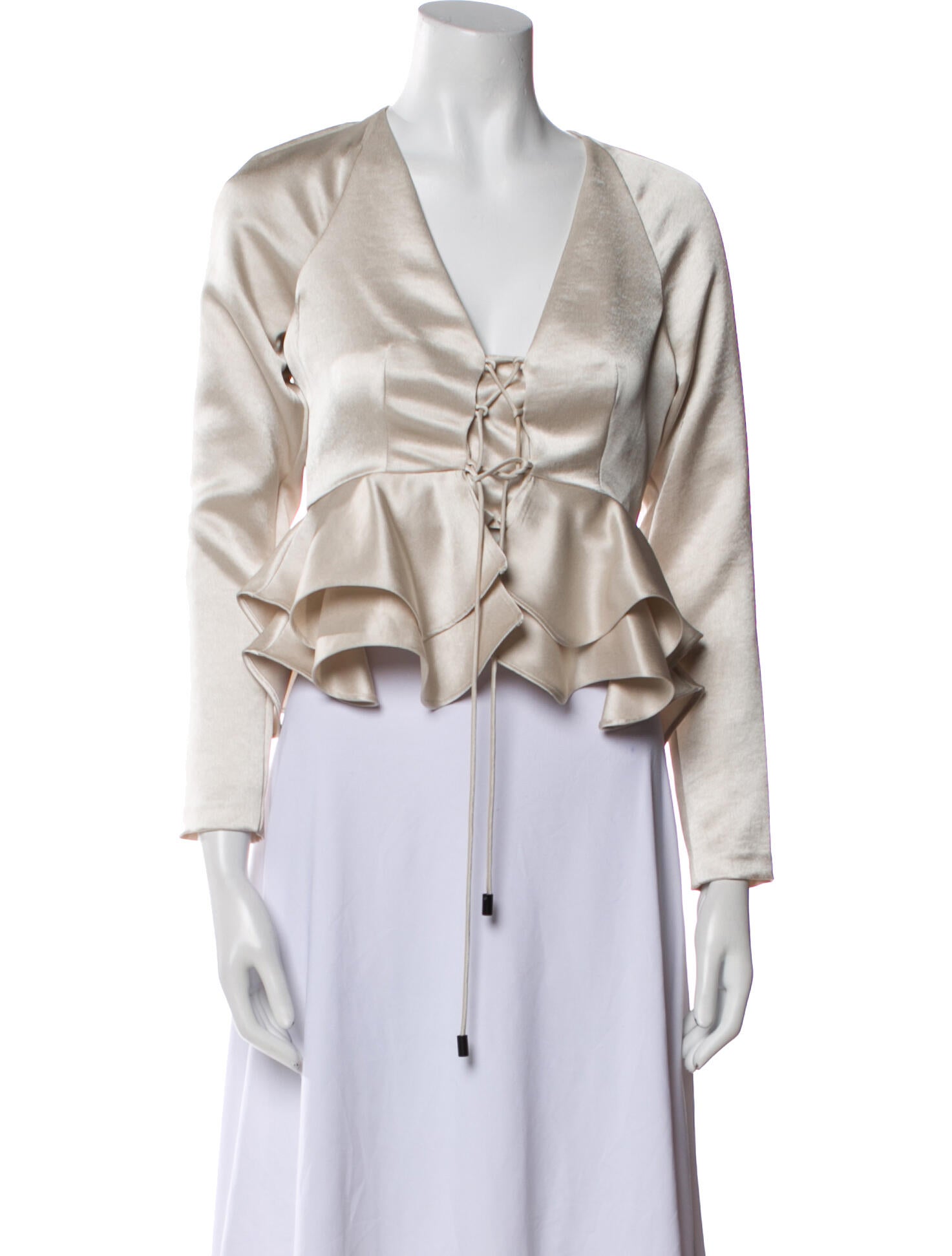 Alexis Linen V-Neck Crop Top