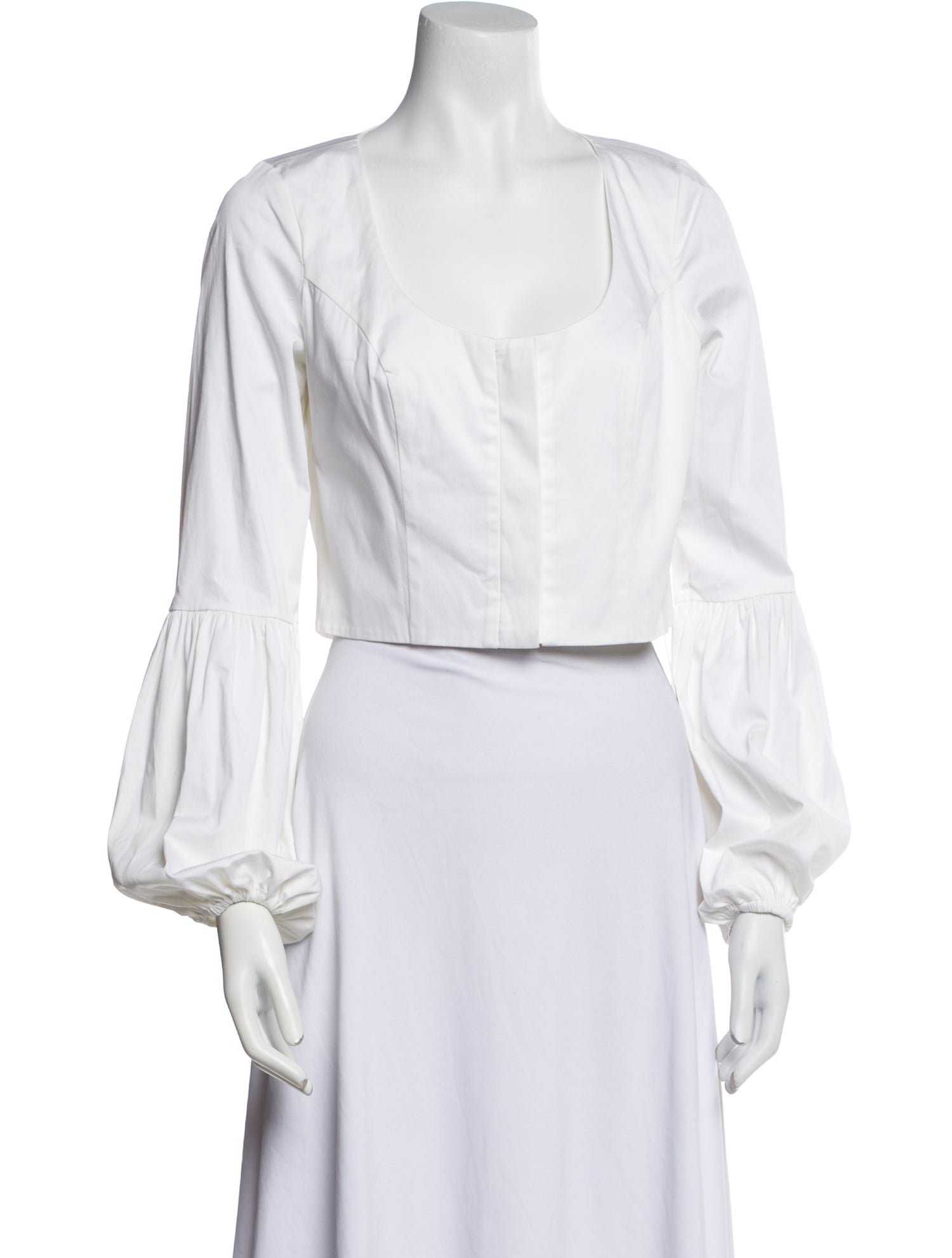 Alexis Square Neckline Long Sleeve Crop Top