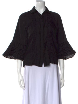 Alexis Three-Quarter Sleeve Button-Up Top
