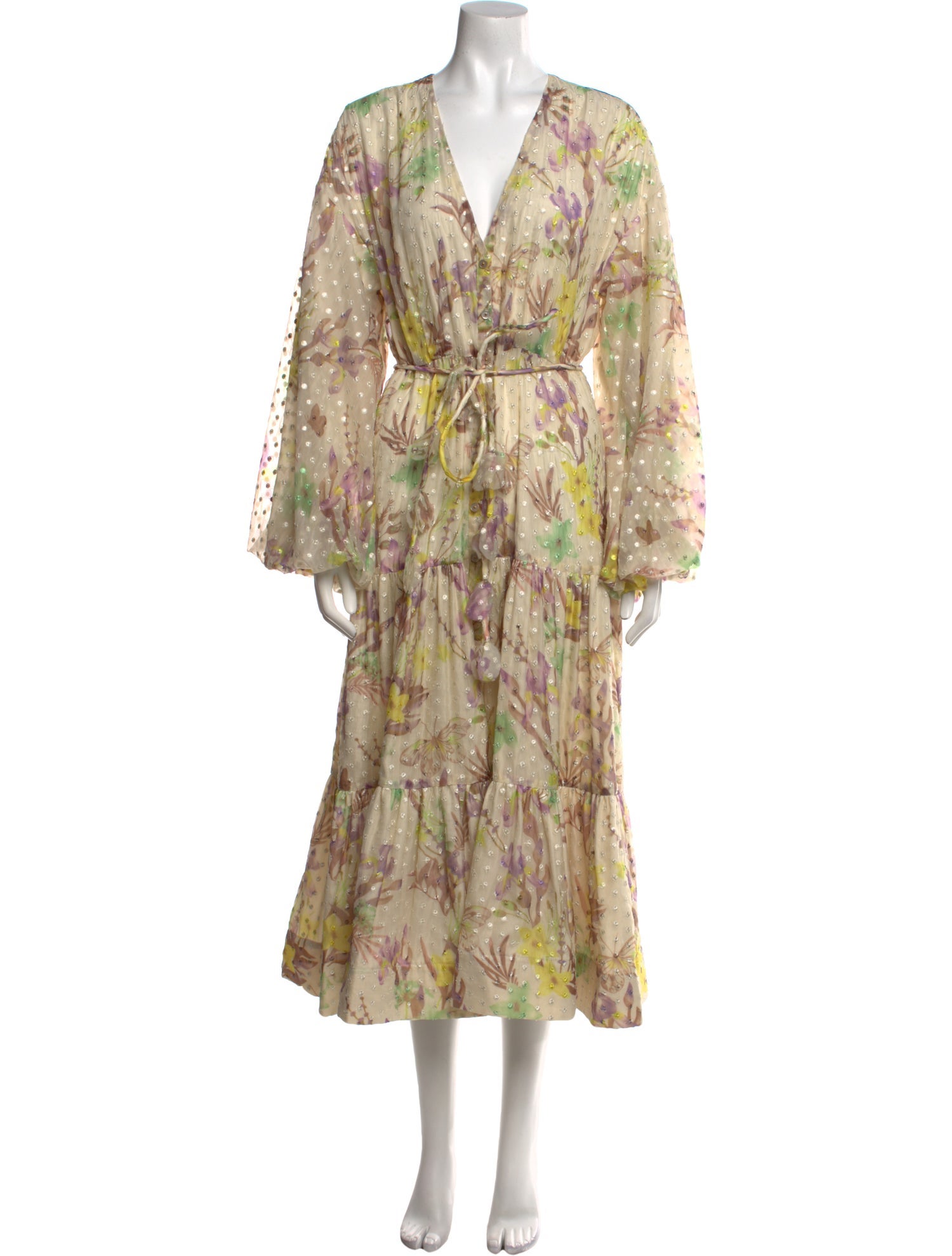 Alexis Floral Print Long Dress w/ Tags