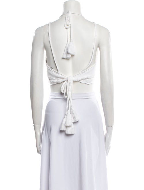 Alexis V-Neck Sleeveless Crop Top