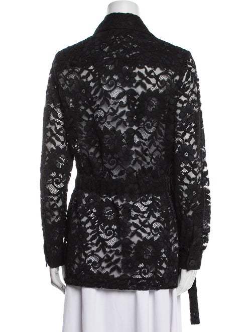 Alexis Lace Pattern Long Sleeve Button-Up Top