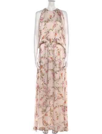 Alexis Floral Print Long Dress