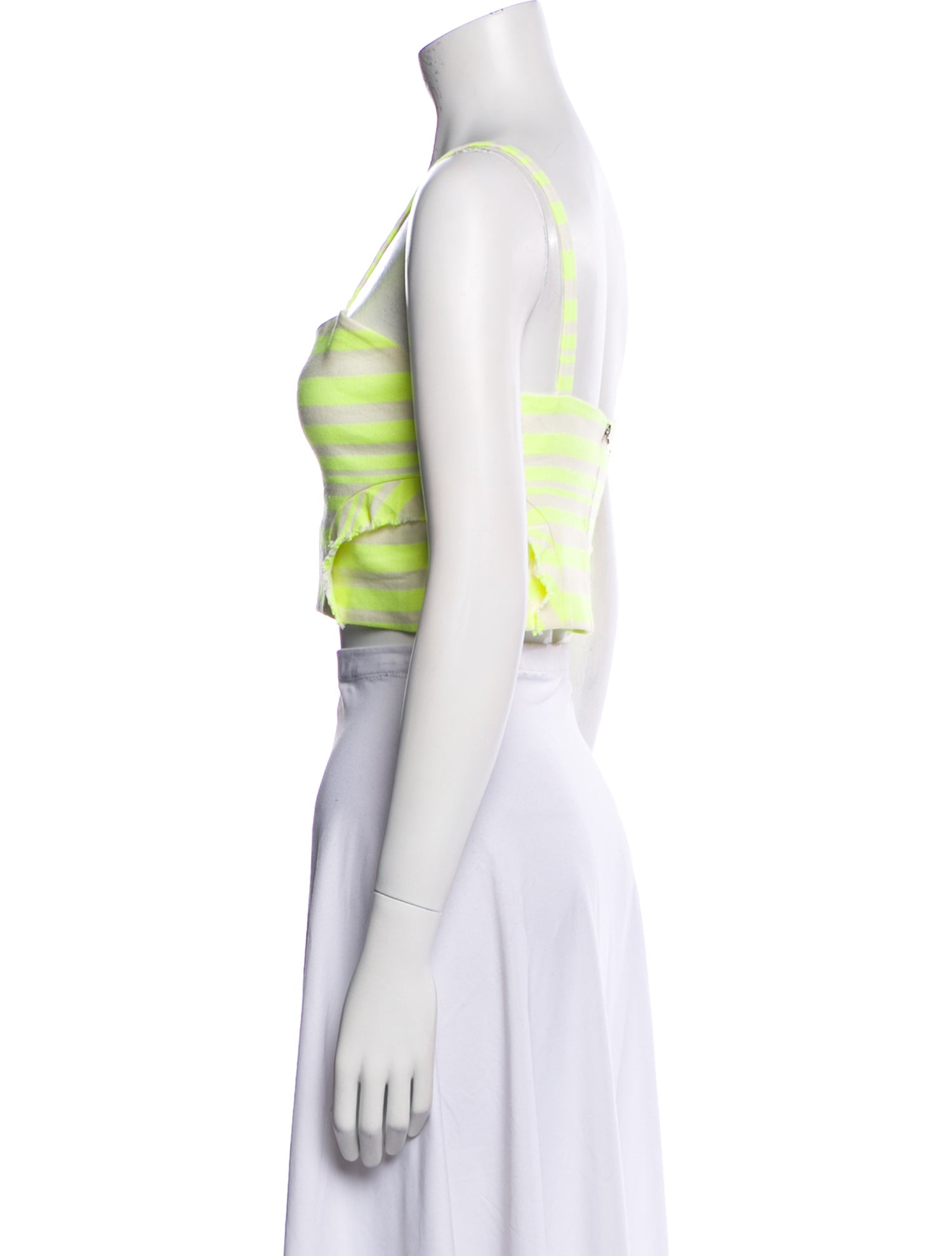 Alexis Striped Square Neckline Crop Top