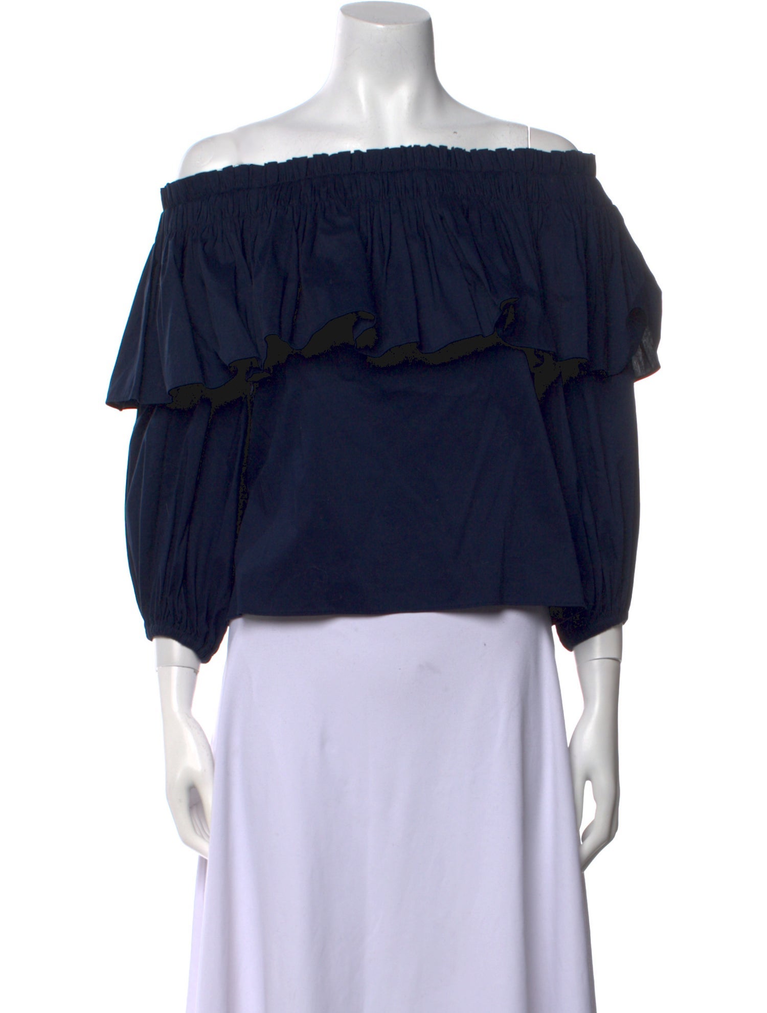 Alexis Off-The-Shoulder Three-Quarter Sleeve Crop Top