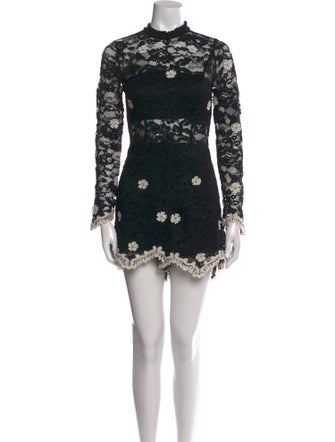 Alexis Nylon Lace Pattern Romper