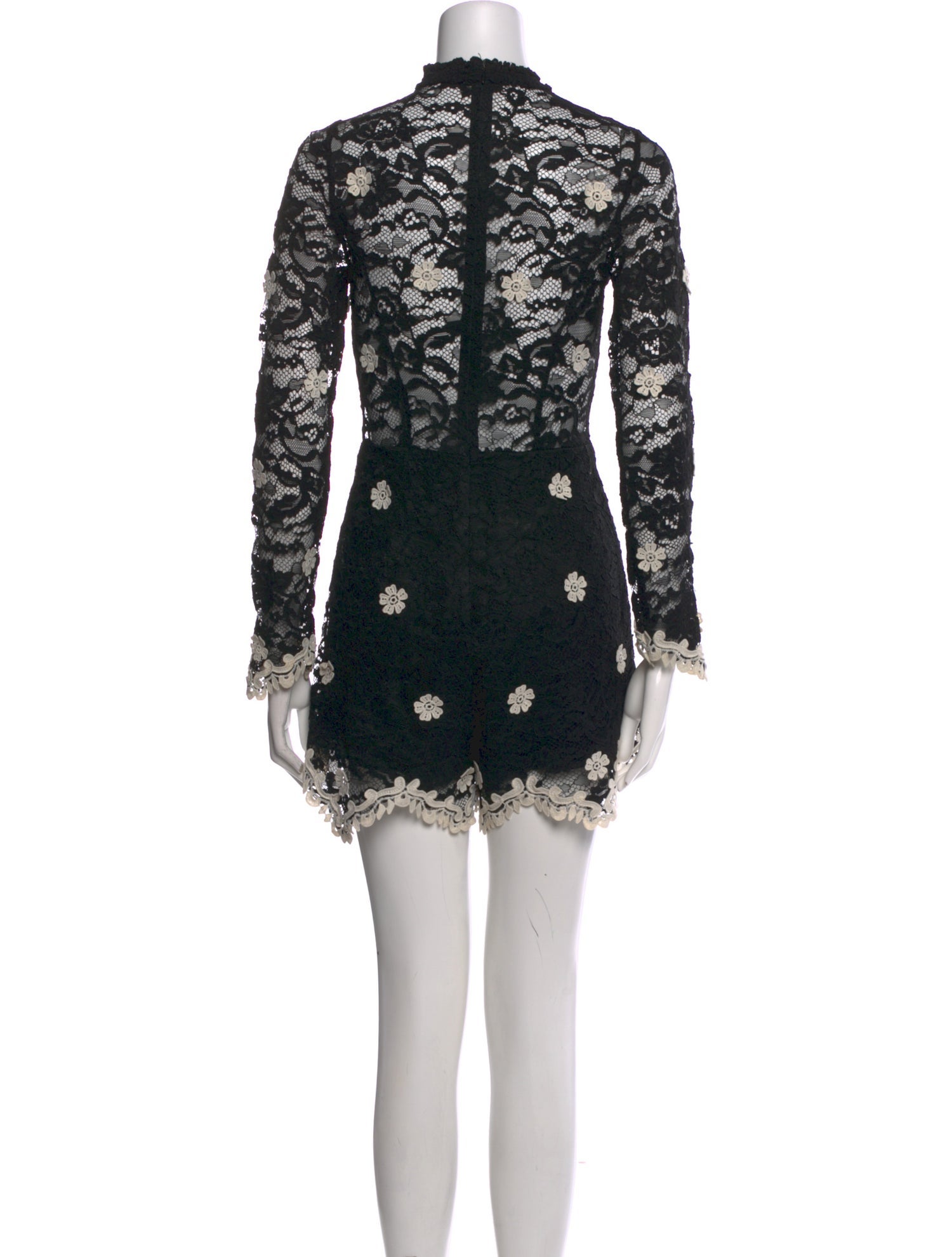 Alexis Nylon Lace Pattern Romper