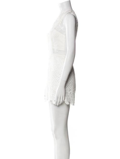 Alexis Lace Pattern Crew Neck Romper