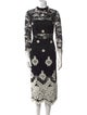 Alexis Lace Pattern Midi Length Dress