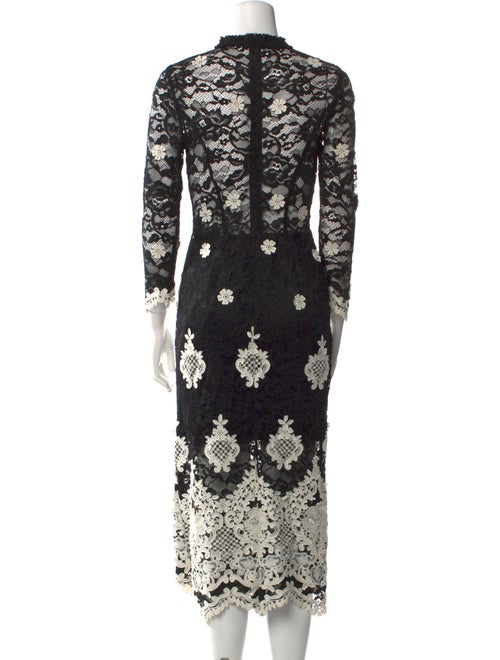 Alexis Lace Pattern Midi Length Dress